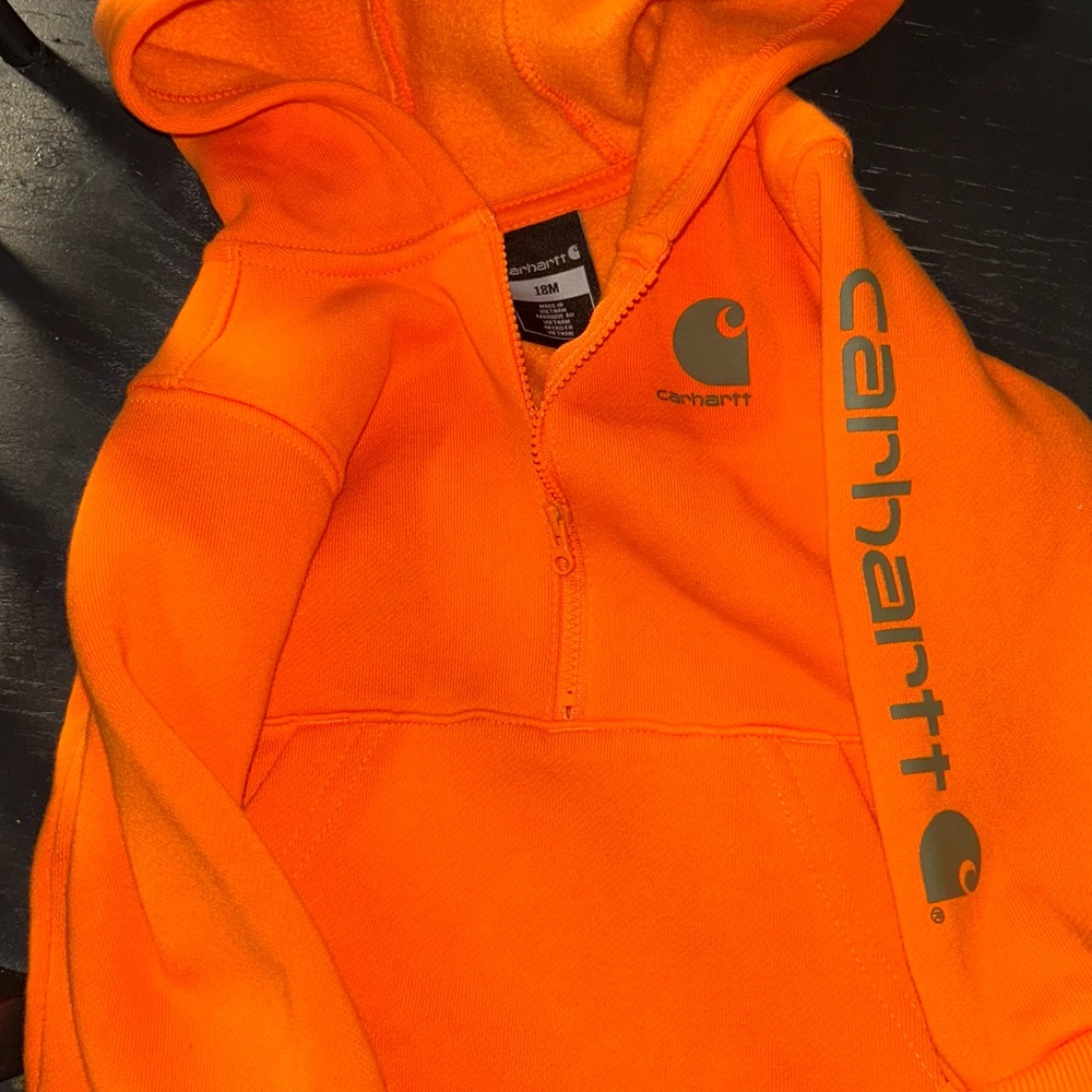 Carhartt Vibrant Orange Fleece Hoodie